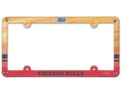 Chicago Bulls License Plate Frame Plastic Full Color Style - Special Order