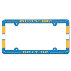 Los Angeles Chargers License Plate Frame Plastic Full Color Style - Special Order