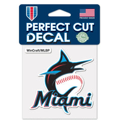 Miami Marlins Decal 4x4 Perfect Cut Color - Special Order