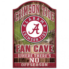 Alabama Crimson Tide Sign 11x17 Wood Fan Cave Design - Special Order