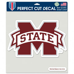 Mississippi State Bulldogs Decal 8x8 Perfect Cut Color - Special Order