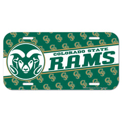 Colorado State Rams License Plate Plastic