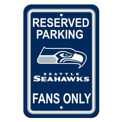 Seattle Seahawks Sign 12x18 Plastic Reserved Parking Style