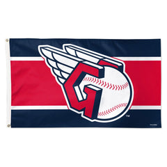 Cleveland Guardians Flag 3x5 Deluxe Style Red and Blue - Special Order