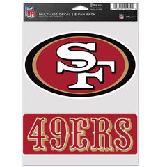 San Francisco 49ers Decal Multi Use Fan 2 Pack