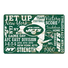 New York Jets Sign 11x17 Wood Wordage