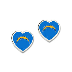 Los Angeles Chargers Earrings Post Heart - Special Order