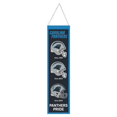 Carolina Panthers Banner Wool 8x32 Heritage Evolution Design - Special Order
