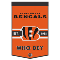 Cincinnati Bengals Banner Wool 24x38 Dynasty Slogan Design