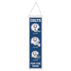Indianapolis Colts Banner Wool 8x32 Heritage Evolution Design - Special Order