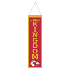 Kansas City Chiefs Banner Wool 8x32 Heritage Slogan Design