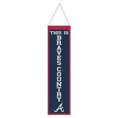 Atlanta Braves Banner Wool 8x32 Heritage Slogan Design