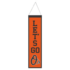 Baltimore Orioles Banner Wool 8x32 Heritage Slogan Design