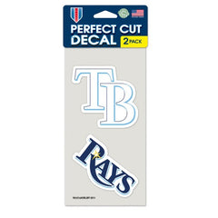 Tampa Bay Rays Decal 4x4 Die Cut Set of 2 - Special Order