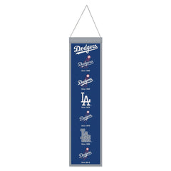 Los Angeles Dodgers Banner Wool 8x32 Heritage Evolution Design - Special Order