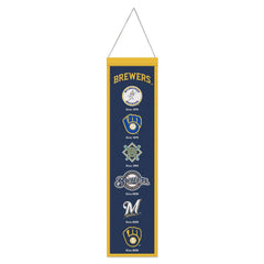 Milwaukee Brewers Banner Wool 8x32 Heritage Evolution Design - Special Order