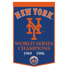 New York Mets Banner Wool 24x38 Dynasty Champ Design