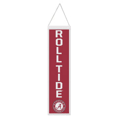 Alabama Crimson Tide Banner Wool 8x32 Heritage Slogan Design
