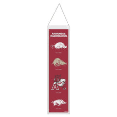 Arkansas Razorbacks Banner Wool 8x32 Heritage Evolution Design - Special Order