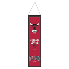 Chicago Bulls Banner Wool 8x32 Heritage Evolution Design - Special Order
