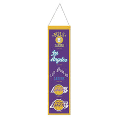 Los Angeles Lakers Banner Wool 8x32 Heritage Evolution Design - Special Order