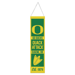Oregon Ducks Banner Wool 8x32 Heritage Evolution Design - Special Order