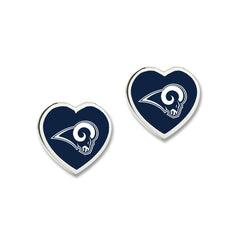 Los Angeles Rams Earrings Post Heart - Special Order