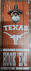 Texas Longhorns Sign Wood 5x11 Bottle Opener Slogan
