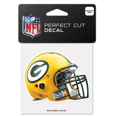 Green Bay Packers Decal 4x4 Perfect Cut Color Helmet Design - Special Order