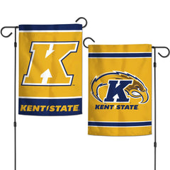 Kent State Golden Flashes Flag 12x18 Garden Style 2 Sided - Special Order