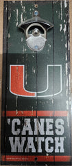 Miami Hurricanes Sign Wood 5x11 Bottle Opener Slogan