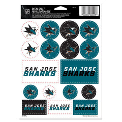 San Jose Sharks Decal Sheet 5x7 Vinyl Special Order