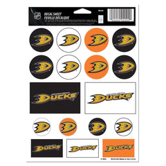 Anaheim Ducks Decal Sheet 5x7 Vinyl Special Order