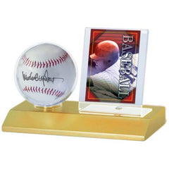 Baseball & Card Holder - Light Wood - Special Order