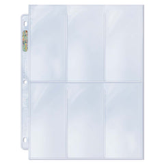 6-Pocket Platinum Page with 2-1/2x5-1/4 Pockets (100ct)