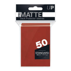 Deck Protectors - Pro-Matte - Red (One Pack of 50)