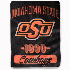 Oklahoma State Cowboys Blanket 46x60 Micro Raschel Varsity Design Rolled