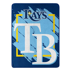 Tampa Bay Rays Blanket 46x60 Micro Raschel Dimensional Design Rolled