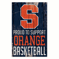 Syracuse Orange Sign 11x17 Wood Proud to Support Design