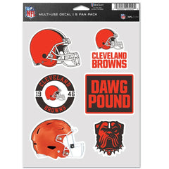 Cleveland Browns Decal Multi Use Fan 6 Pack