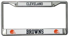 Cleveland Browns License Plate Frame Chrome Alternate