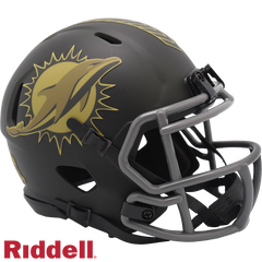 Miami Dolphins Helmet Riddell Replica Mini Speed Style Salute To Service 2025