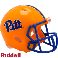 Pittsburgh Panthers Helmet Riddell Pocket Pro Speed Style Gold Periodic Restock