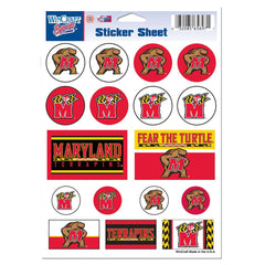 Maryland Terrapins Decal Sheet 5x7 Vinyl Special Order