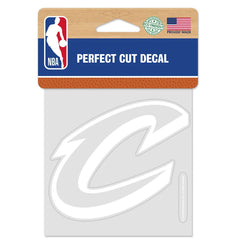 Cleveland Cavaliers Decal 4x4 Perfect Cut White - Special Order