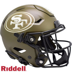 San Francisco 49ers Helmet Riddell Authentic Full Size SpeedFlex Style Salute To Service 2022