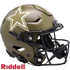 Dallas Cowboys Helmet Riddell Authentic Full Size SpeedFlex Style Salute To Service 2022