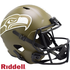 Seattle Seahawks Helmet Riddell Replica Full Size Speed Style Salute To Service 2022