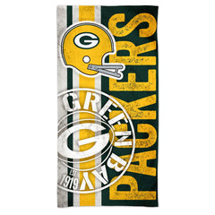 Green Bay Packers Beach Towel 30x60 Spectra Retro Design - Special Order
