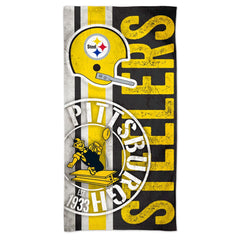 Pittsburgh Steelers Beach Towel 30x60 Spectra Retro Design - Special Order
